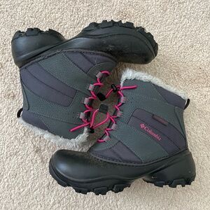 Columbia Women’s Gray and Pink Winter/Hiking Waterproof Boots